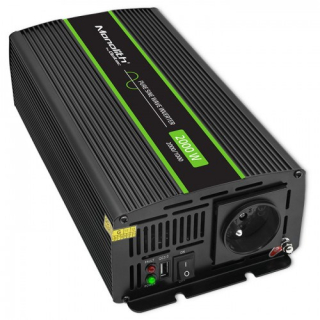 Qoltec 51940 12V/230V, 300W/600W čistý sinus s funkcí UPS, LCD display